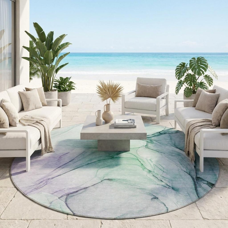 Tapis d'intérieur rond 8 po