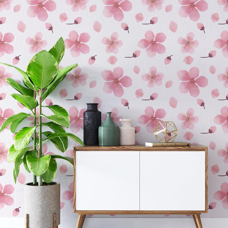 Rouleau de papier peint adhésif lisse L 8,5 pi x l 24 po Delaylah