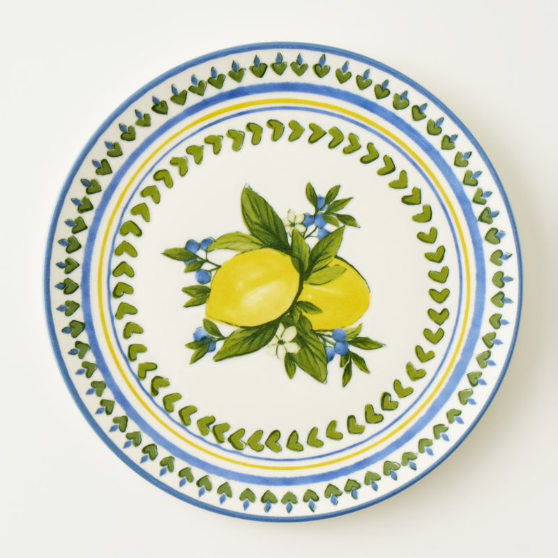 Assiette plate en porcelaine Lemoncello