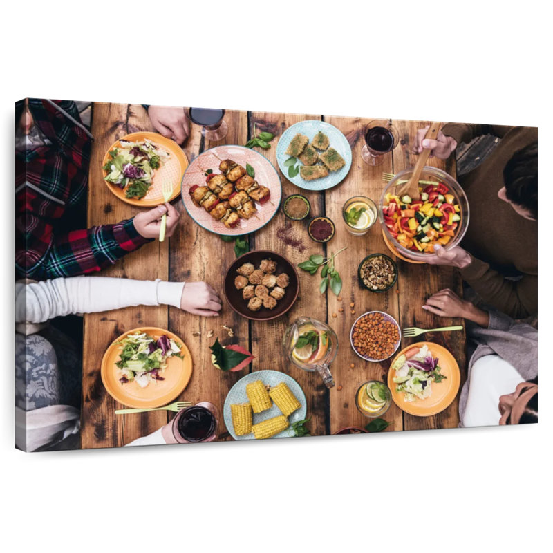 Yarlin Cozy Rustic Dinner, 24" H x 36" W