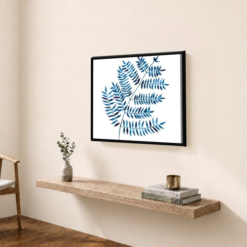 «Woodland Fern» par Mercedes Lopez Charro - impression sur toile, 34" H x 44" W, Black