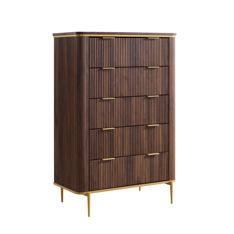 Commode 5 tiroirs 48 po, Noyer foncé
