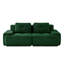 Canapé d'angle modulaire moderne de 208 cm (82 po), en velours côtelé vert, sans assemblage-186545336-186545338