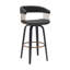 Chaise de bar pivotante 31 po en similicuir noir