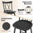  Windsor Bar Stool Set of 2 29'' Swivel Rubber Wood Dining Chairs Spacious Seat Black-1244383416