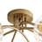 8-light Striped Glass Globe Semi-flush Mount