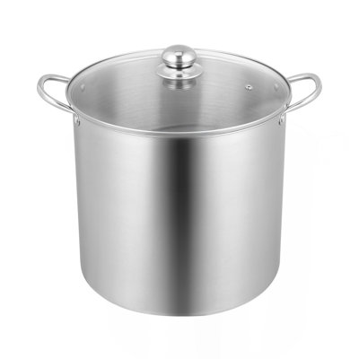 Canning Pot With Rack And Glass Lid 21 QT Stainless Steel Waterbath Canner