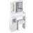 29.2" Small Size Left Drawer Desktop Vanity Table + Cushioned Stool, Large Sliding, Touch Control, Tri-Color Switching, Brightness Adjust Led Mirror, High Capacity Storage, Suitable For Small Space-1586760511