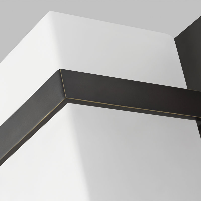 Alban Small One Light Outdoor Wall Lantern from Generation Lighting , Antique Bronze, No, 14" H x 4.5" W x 4.125" D