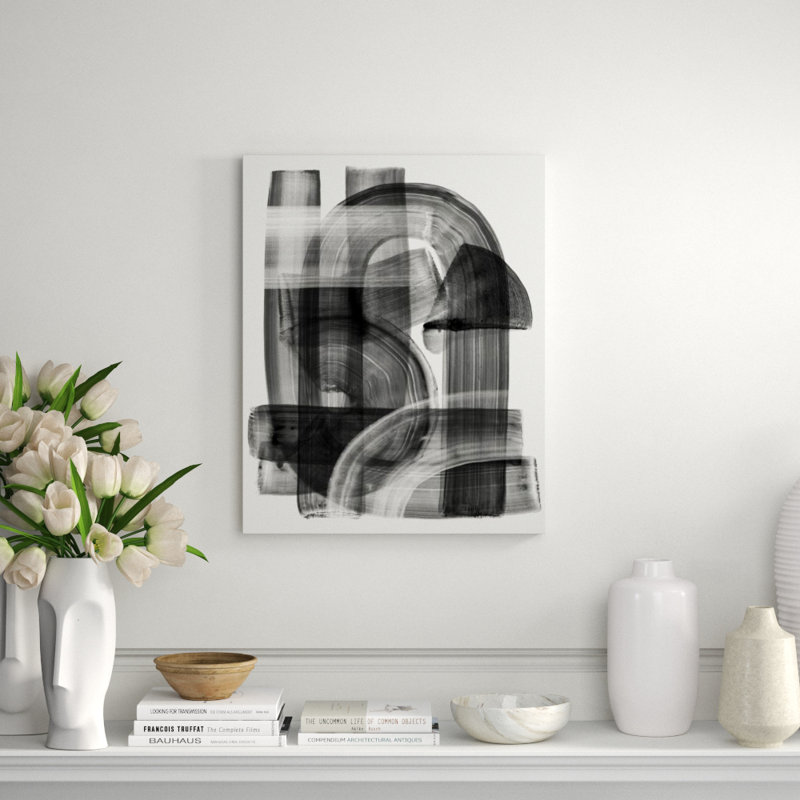 Stroke Layering In Black LII Painting by Guseul Park, Glass Coat, 30" H x 24" W x 1.5" D