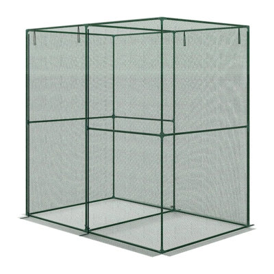Cage de protection verte en polyéthylène et en acier pour plantes et fleurs de jardin