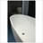 67 Inch Freestanding Solid Surface Soaking Bathtub Matte White