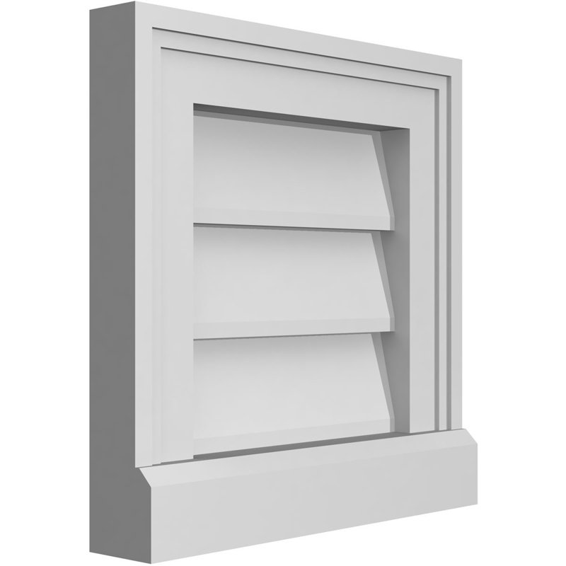 Cadre de seuil Brickmould, brun clair apprêté, H 12 po x l 12 po x P 2 po