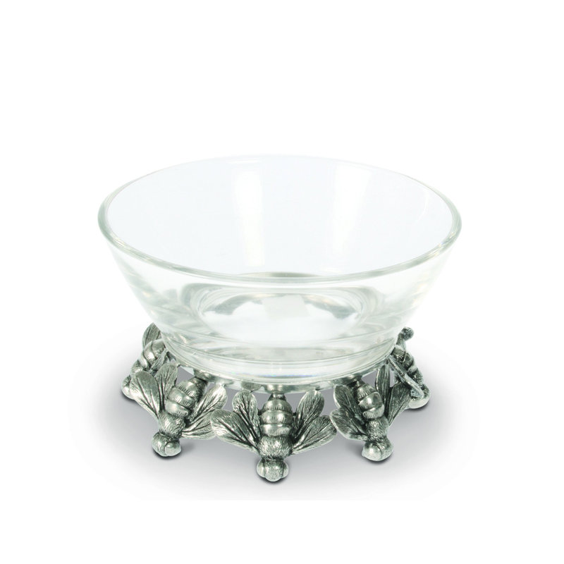 Arche Of Bees Glass Dessert Bowl