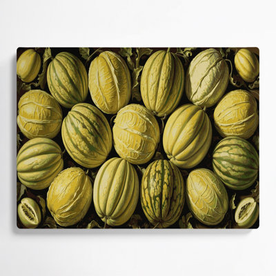 Fruit Casaba Melon Brown Metal Wall Art