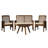 4 - Person Patio Conversation Set with Cushions-743709261