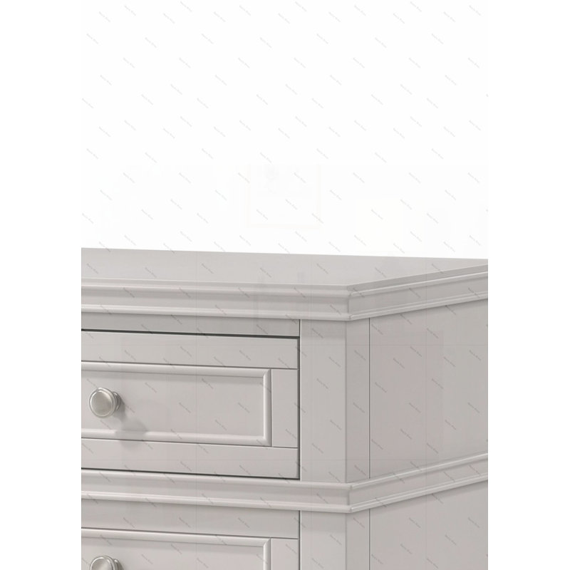 Table de chevet 3 tiroirs avec USB, Gris