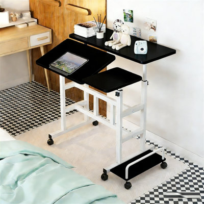 Adjustable Height Iron Computer Desk