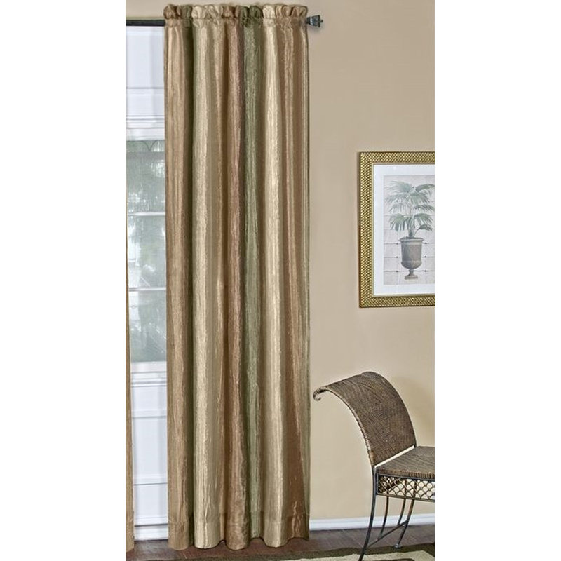 Semi Sheer Curtain Single Panel, 50" W x 84" L, Earth