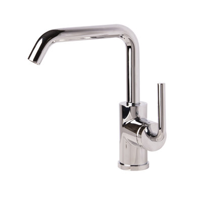 Cigno Deck Mount Single Hole Bathroom Faucet with Drain Assembly