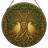 12"H Celtic Tree Stained Glass Window Panel-1235673384