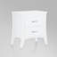 Table de chevet de la chambre à coucher 2 en blanc avec structure stable