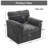 33" Swivel Barrel Chair, Upholstered Armchair With Side Pockets-1235615187