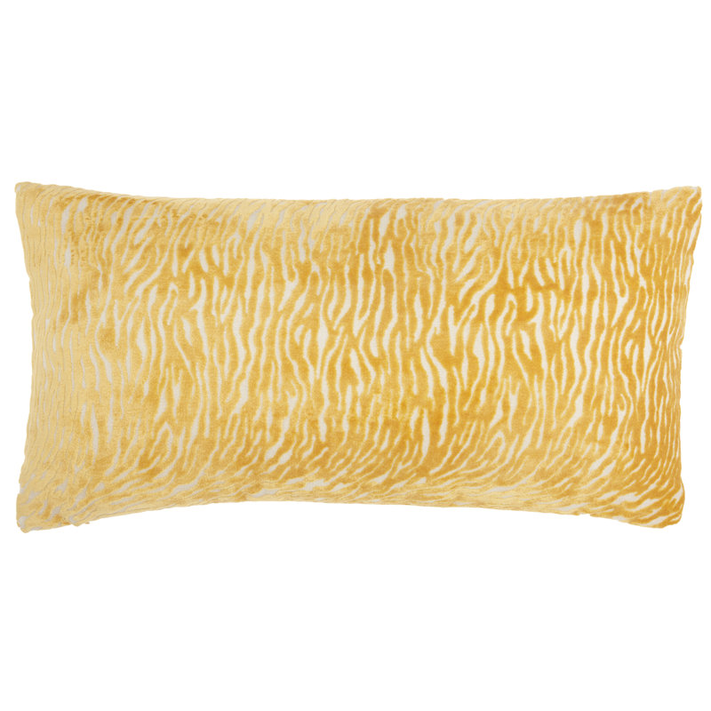  Housse de coussin carré et insert, Jaune, H 12 po x l 24 po, Rectangulaire