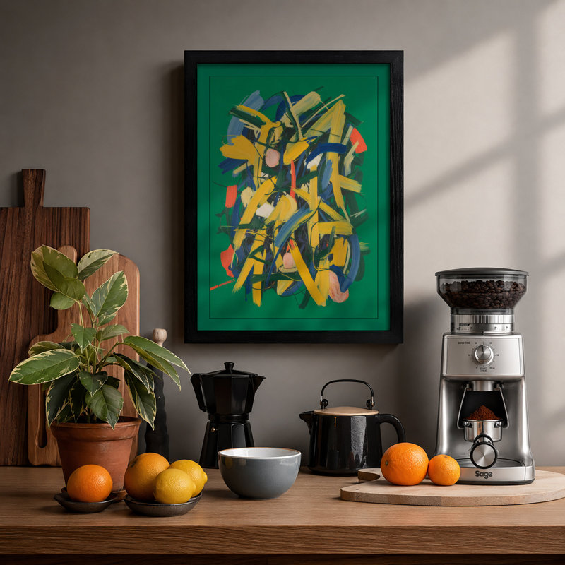 Rhythm Geometric - Print, A2 - 59.4 x 42.0 cm, Black