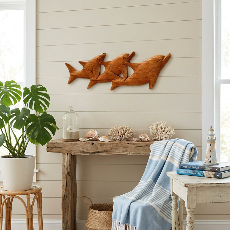 Handmade Coastal Wall Decor on Solid Wood