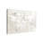 " Distressed White Map Drawing " Painting Print
