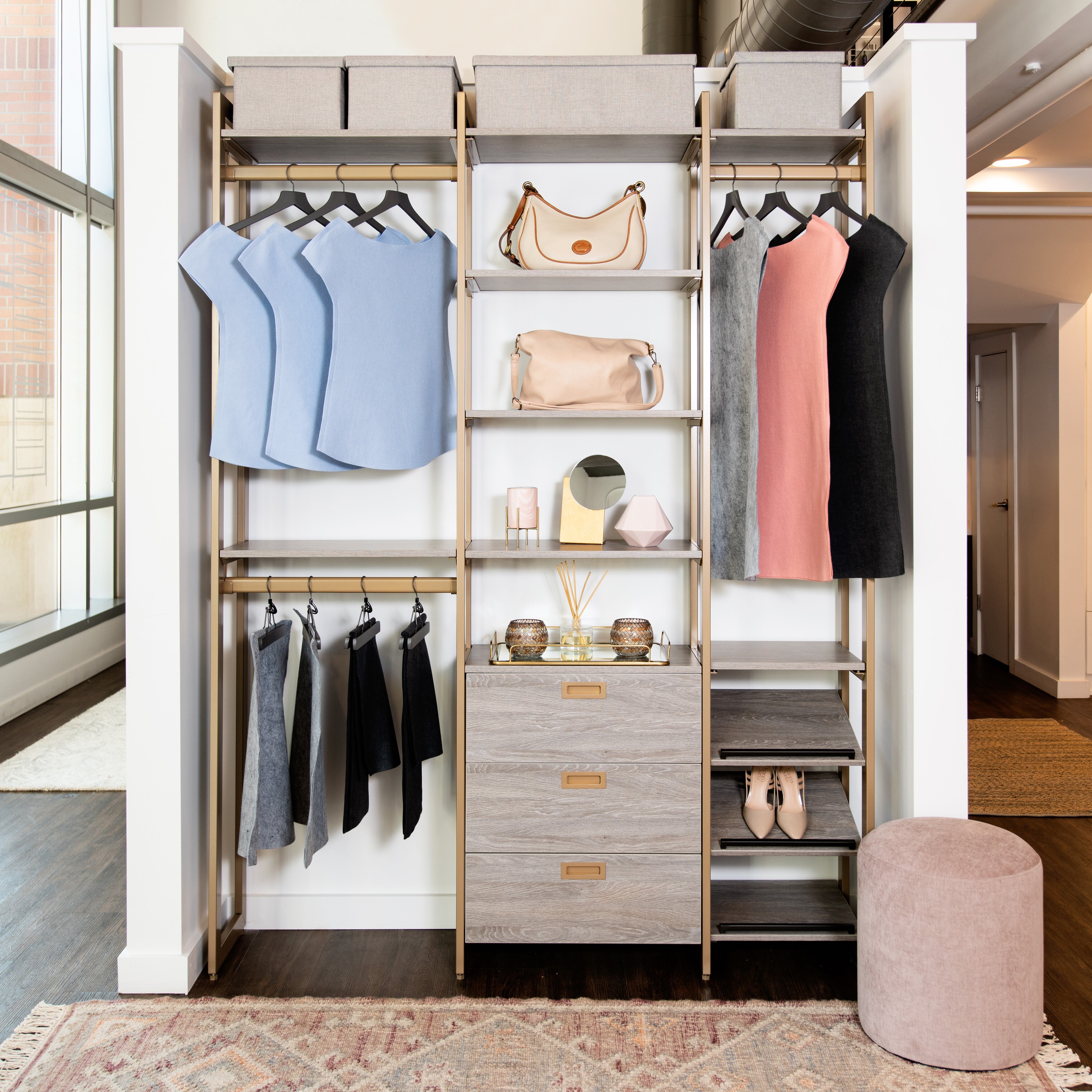 Martha Stewart Everyday Walk In 3 Drawer & Shoe Storage System