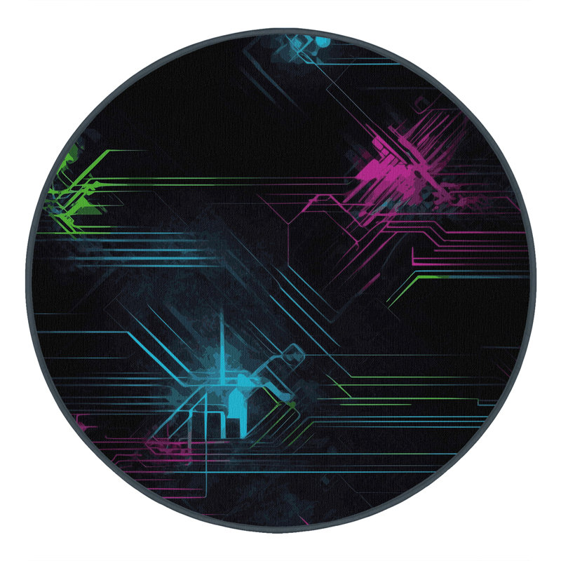 Radiant Charge Rug, Round 5'