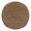 Table basse ronde à finition brune avec plateau pivotant et plateau coulissant ouvert 1 pièce