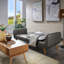 Canapé-lit capitonné en microfibre Fosnavag-1262084833