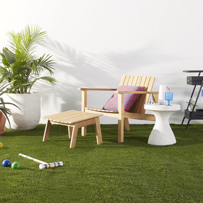 Haven Solid Wood Adirondack Chair with Ottoman by Neighbor