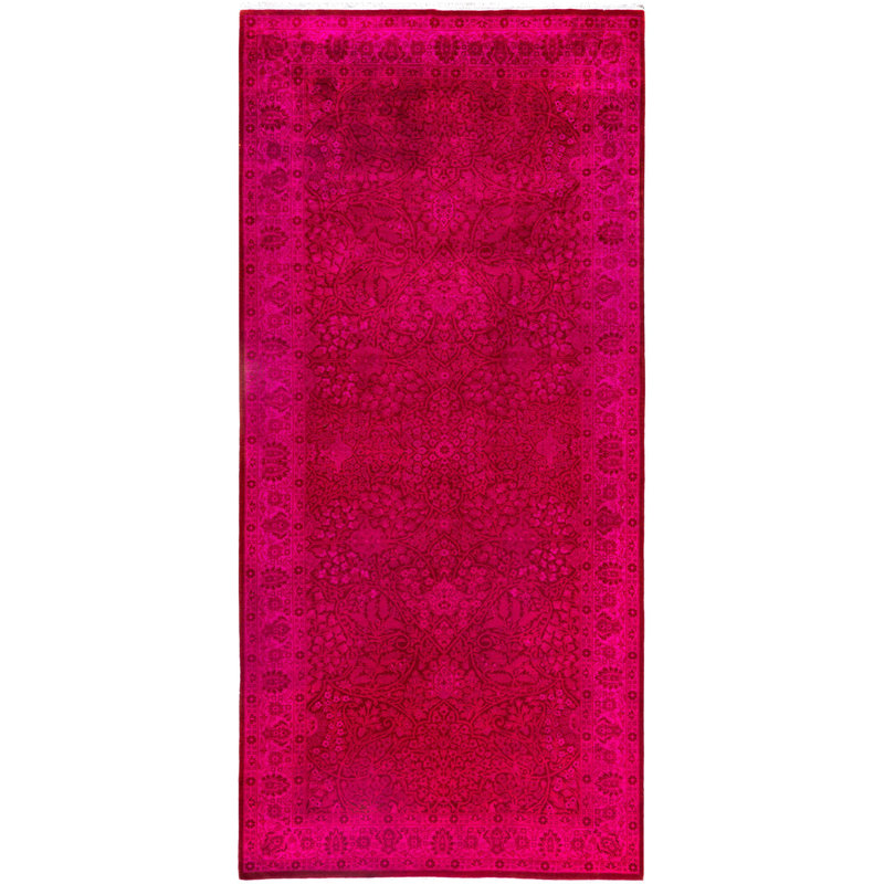 Overdyed One-of-a-Kind 4' 9" X 10' 2" Hand Knotted Area Rug