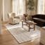 Tapis d'intérieur lavable à carreaux Seranova de Rug Branch, 152 x 244 cm, beige. Tapis moderne résistant aux taches, idéal pour le salon, la chambre à coucher, la salle à manger, la cuisine et le bureau.-14162079