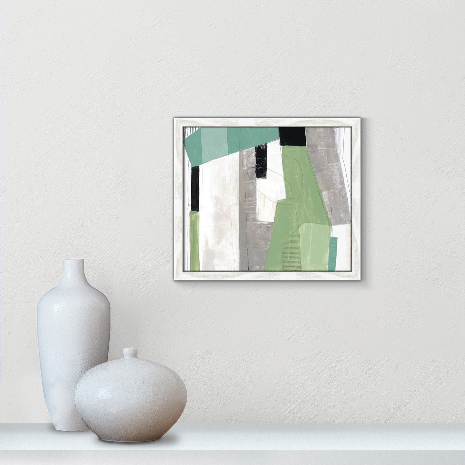 Evergreen Essence by Tom Reeves, No Mat, 13" H x 15" W x 0.75" D, White Slim Frame - Fine Art Paper Print