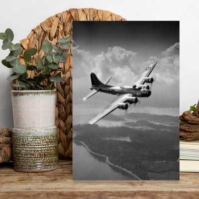 1940s US ARMY AIRCRAFT WORLD WAR II B-17 BOMBER IN FLIGHT by H. Armstrong Roberts - Wrapped Canvas Print