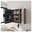 Armoire de toilette 29,63 po avec rangement, armoire à pharmacie murale avec porte miroir, tablettes en verre réglables, contreplaqué