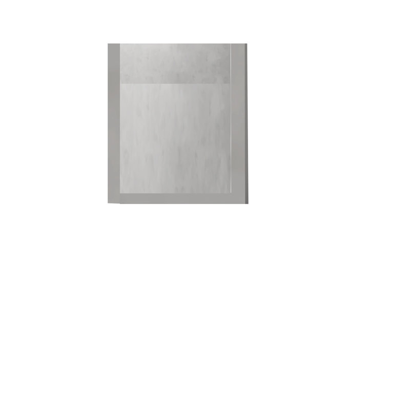 Minelva Wood Flat Wall Mirror
