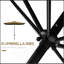Parasol de marché polyvalent pour terrasse, 6,5 pi x 10 pi avec manivelle et bouton poussoir inclinable Versatile-2101816976