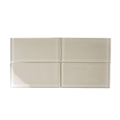 Carrelage mural aspect brique de verre 3 po x 6 po