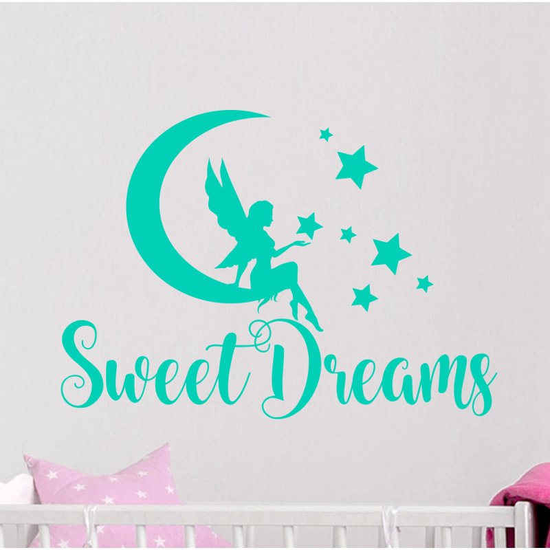 Décalcomanie murale lune rêves, Menthe