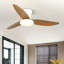 Ventilateur de plafond à profil bas à intensité variable de 40 po avec lumières DEL et télécommande Karlena (ensemble de 2)-116573979-116573980-116573983