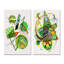 «Geometric Green Large Triangles», ensemble de 2 photographies sur toile-1765344882-1765344883
