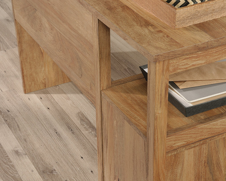 Mango Finish L-Shaped Desk