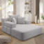 Luxueuse chaise longue convertible avec fonction canapé-lit 2-en-1, coussin en mousse à ressort, pochette de rangement et conception sans assemblage pour les petits espaces-130000071