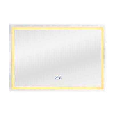 36X50 LED Bathroom Mirror with Lights, Anti-Fog, Dimmable, Backlit Front Lit, Smart Bathroom Vanity Mirror, Memory Function, Shatterproof, Tempered Glass (Horizontal/Vertical)